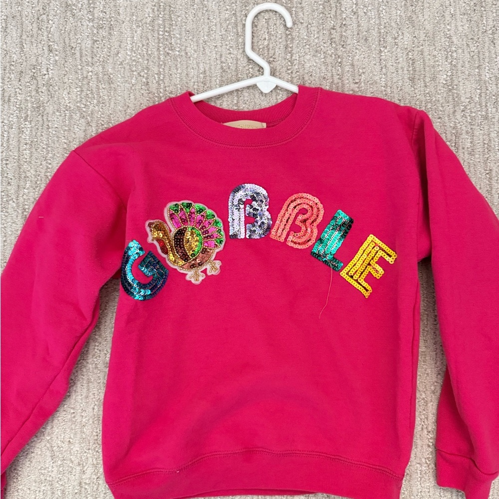 Judith March Kids Gobble Sequin Sweatshirt - Pink